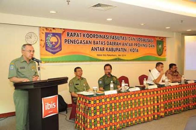 Wagubri pimpin Rakor Tapal Batas Kab Inhu dan Inhil
