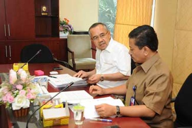 Audiensi LPJK Prov Riau dengan Wagubri