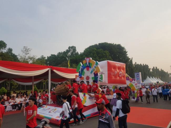 Kasum TNI Hadiri 18th Asian Games Parade