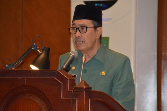 Rapat paripurna dengan agenda laporan hasil kerja Panitia Khusus (Pansus) DPRD Riau tentang lima Rancangan Peraturan Daerah (Ranperda), Kamis (23/05/19).