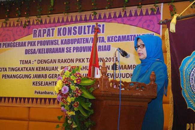 Rapat Konsultasi TP PKK Prov, Kab Kota, Kec dan Desa Kelurahan Se Prov Riau