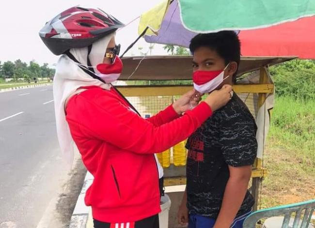 Semarak HUT RI ke-75, DPRD Pekanbaru Gelar Gowes Sehat Plus Kampanyekan Penggunaan Masker