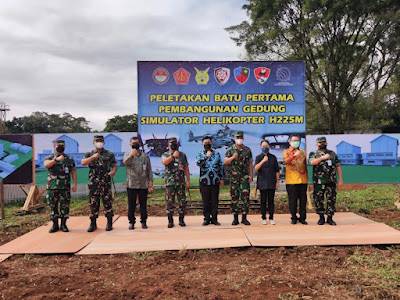 Ground Breaking Bangunan Simulator Helikopter H225M TNI AU Dimulai