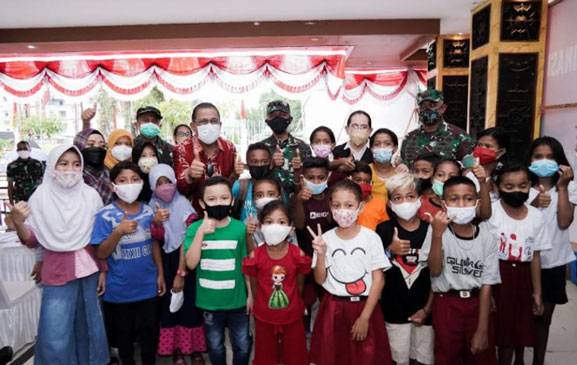 Hari Ketiga Serbuan Vaksin Covid-19 untuk Anak, Pangdam : Beta Vaksin, Ale Vaksin, Katong Pi Sekolah