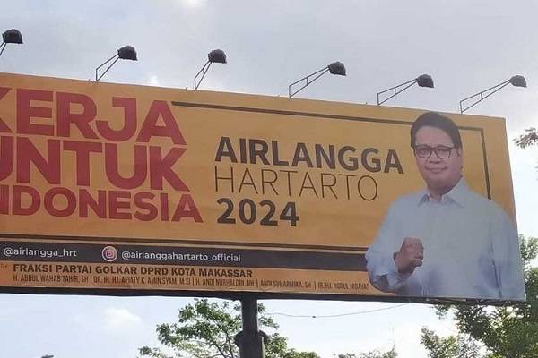 Golkar Tebar Baliho Rp 243 Miliar, Pengamat: Airlangga Tetep Nyungsep