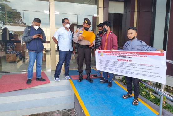 Datangi Mapolda Riau, PARINDRA Desak Polda Riau Usut Angggaran Publikasi 2019 di Sekwan DPRD Kota Pekanbaru