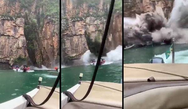 Tebing Batu di Brazil Tiba-tiba Ambruk Tujuh Wisatawan Tewas