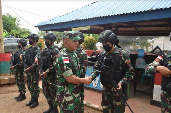 Jelang Purna Tugas Danrem 174 Merauke Pamitan Kepada Satgas Pamtas RI-PNG Yonif 123/RW