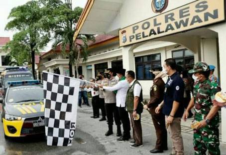 Polres Pelalawan Launching Mobil Vaksin Keliling Presisi Hingga Pelosok Kampung, Target Capaian 100 Persen Vaksinasi
