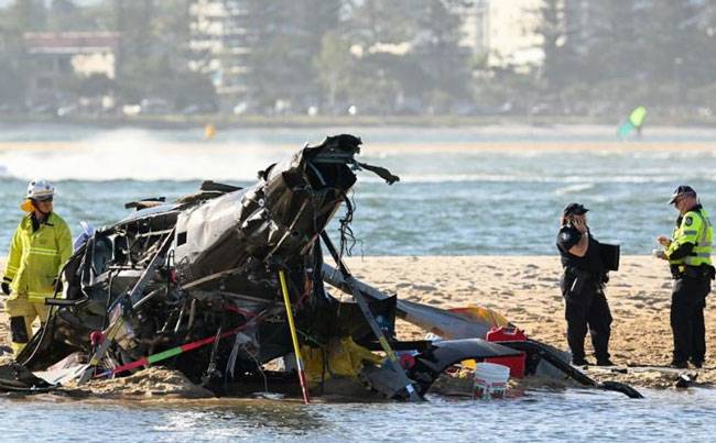 Dua Helikopter Bertabrakan Di Atas Pantai Australia
