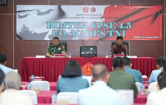 Pusada TNI Gandeng LKPP Selenggarakan Bimtek Penggunaan Aplikasi SPSE 4.5