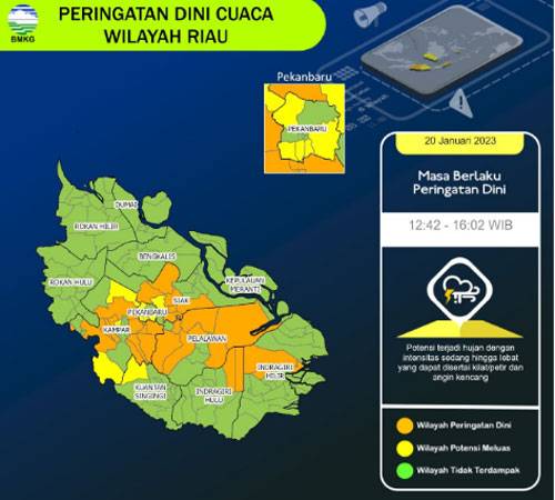 Jelang Imlek di Riau, Hujan Masih Berpotensi di Beberapa Wilayah