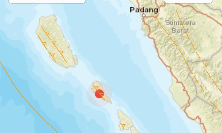 Gempa M 5,3 Goyang Tua Peijat Mentawai