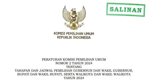 KPU RI Terbitkan PKPU Pilkada 2024, Berikut Jadwal dan Tahapannya