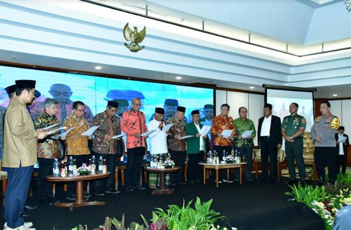 Panglima TNI Hadiri Deklarasi Pemilu Damai Lintas Ormas dan Agama