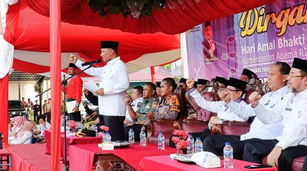 Wakil Bupati Bagus Santoso Pimpin Apel Peringatan Hari Amal Bhakti Ke-78 Kementerian Agama