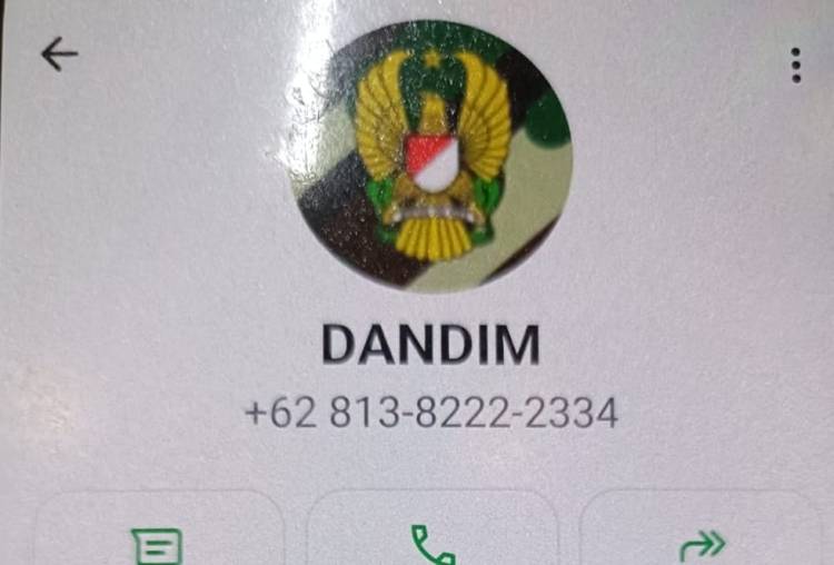 Penipuan Mengatasnamakan  Dandim, Pasi Intel Kodim 0314 Imbau Masyarakat Waspada