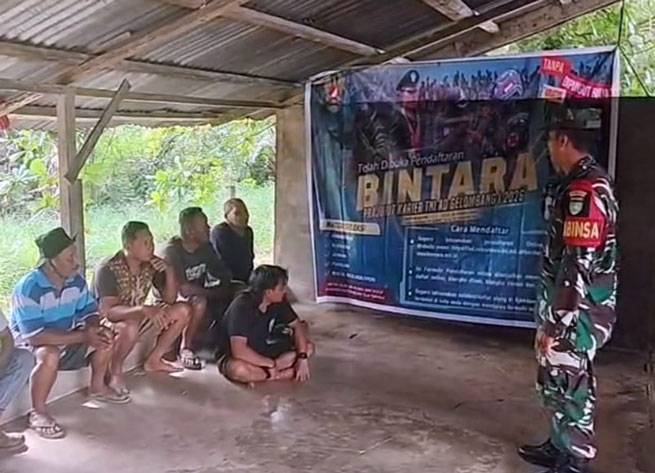Enam Anggota Koramil 0321-05/RM Sosialisasi Penerimaan  Bintara dan Tamtama