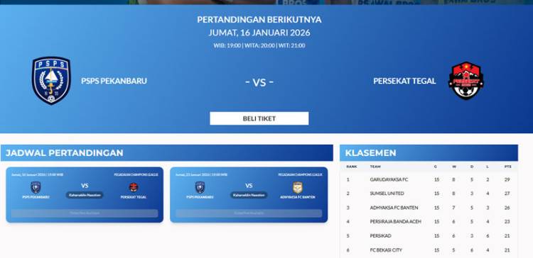 Laga Kandang PSPS Pekanbaru vs Persekat Tegal Diprediksi Padat Penonton