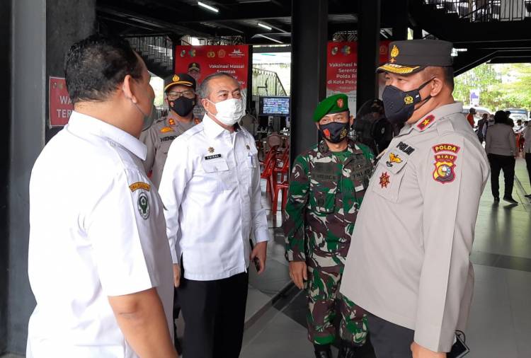 Pemerintah Kota Apresiasi Polresta Pekanbaru Dalam Membantu Percepatan Vaksinasi Covid-19