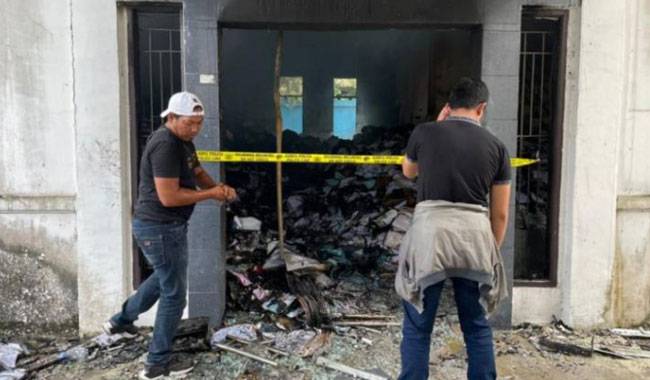 Gudang Arsip KPPN Pekanbaru Terbakar