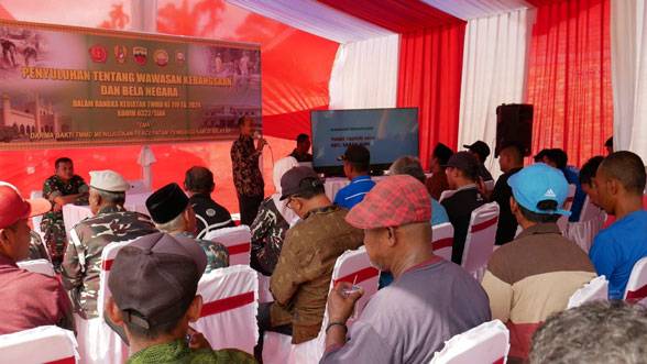 Penyuluhan Wawasan Kebangsaan dan Bela Negara, Semarakan Kegiatan TMMD ke -19 Kodim 0322 Siak
