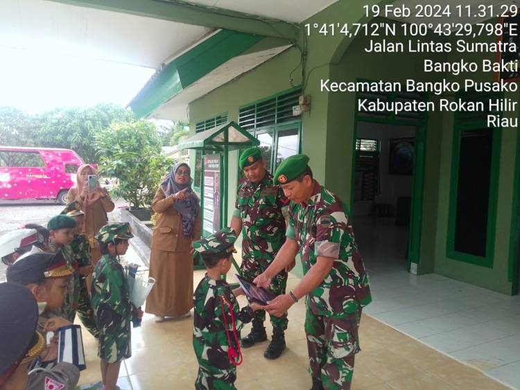 Koramil 0321-05/RM kembali terima kunjungan Outing Class Paud Al-Ikhsan