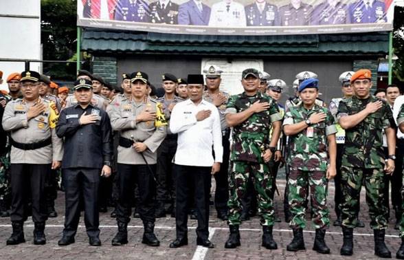 Ketua DPRD Pekanbaru Sabarudi Hadiri Apel Sinergitas Pemilu Damai