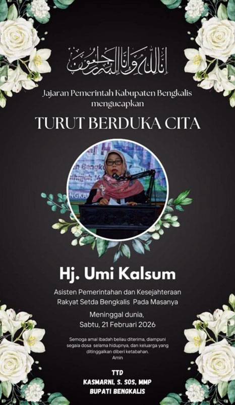 Bupati Kasmarni Sampaikan Duka Cita Atas Wafatnya Hj. Umi Kalsum