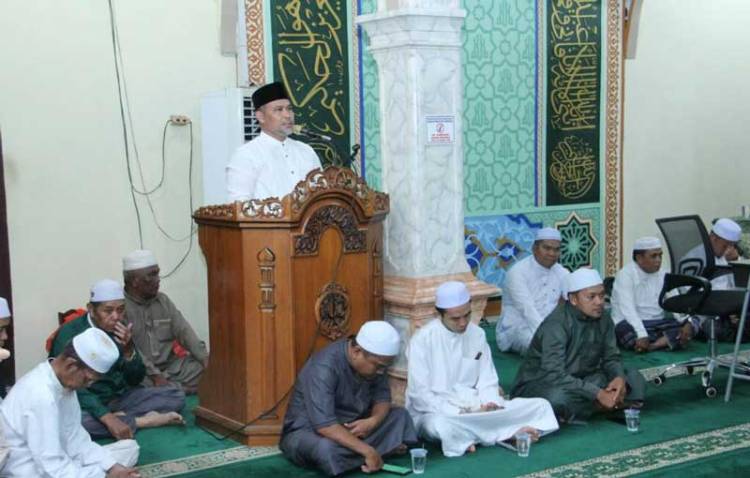 Bupati Inhil Hadiri Haul Jamak, Sambut Ramadan 1447 H di Masjid Besar Darul Hikmah