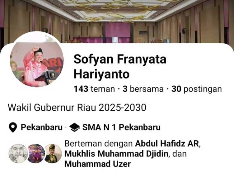 Hati-hati, Muncul Akun Palsu Mengatasnamakan Plt Gubernur Riau
