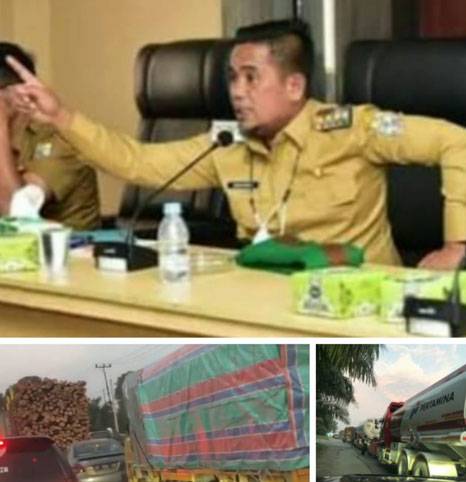 Bupati Zukri Warning Kembali Stop Pekerjaan Rigit Pembangunan Jalintim Jika Tak Bisa Atasi Kemacetan
