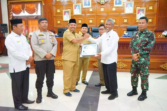 Bupati dan Wakil Bupati Siak Hadiri Pisah Sambut Kepala BPN Siak Budi Satrya