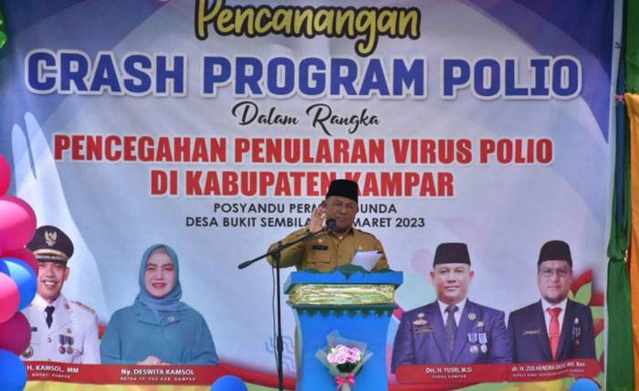 Kampar Gesa Target 95% Imunisasi Polio