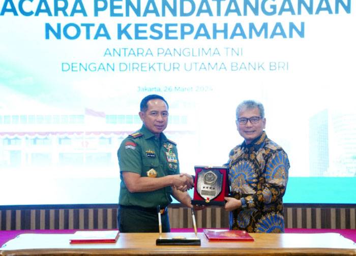 Pererat Kerjasama Layanan Jasa Perbankan, Panglima TNI Tanda Tangani MoU dengan Bank BRI, Mandiri dan BNI