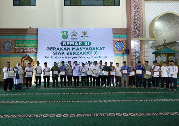 Gelar Gemar Siak Berzakat, Baznas Kabupaten Siak Berhasil Kumpulkan Rp 689.77 Juta