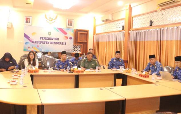 Bupati Bengkalis Ikuti Rakor Rutin Pengendalian Inflasi