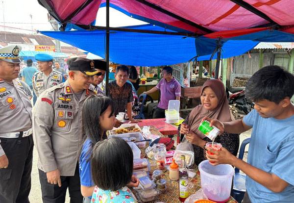 Kapolres Siak Cek Pos Pam Tertib Ramadhan Lancang Kuning 2024 di Minas