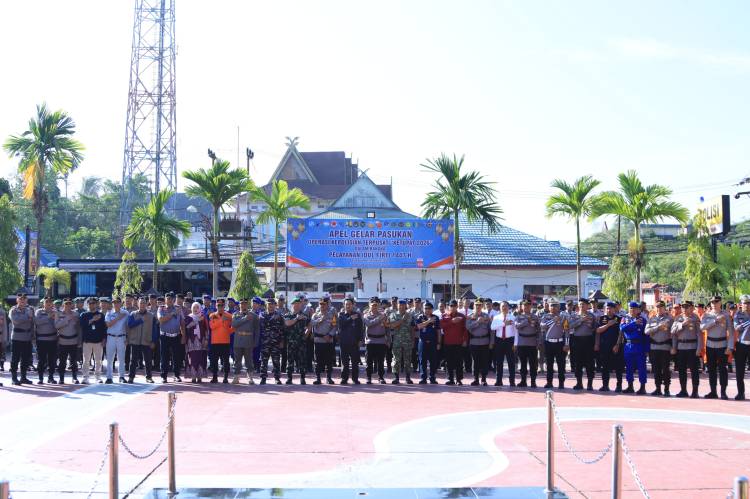 Polres Inhil Apel Gelar Pasukan Operasi Ketupat 2026 untuk Pelayanan Idul Fitri 1447 H