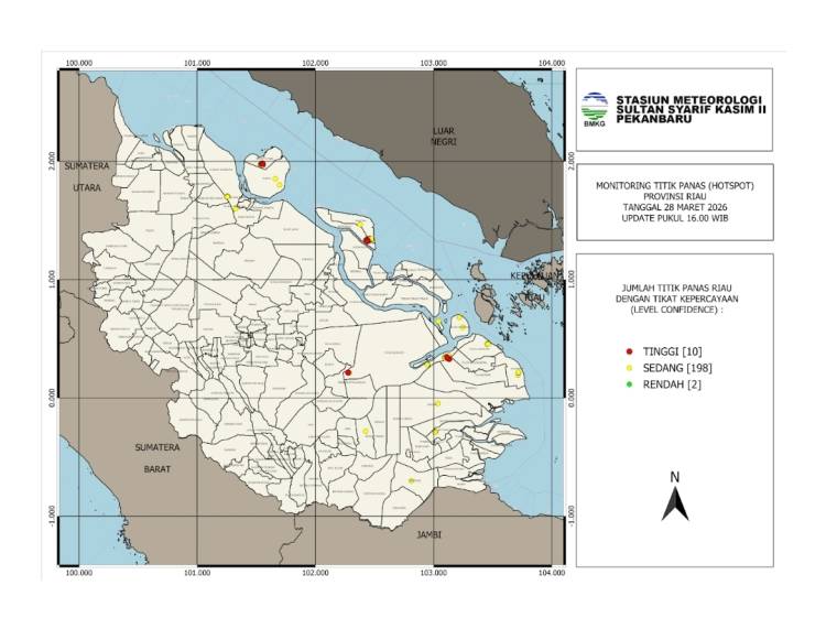 210 Hotspot Menyebar di Riau