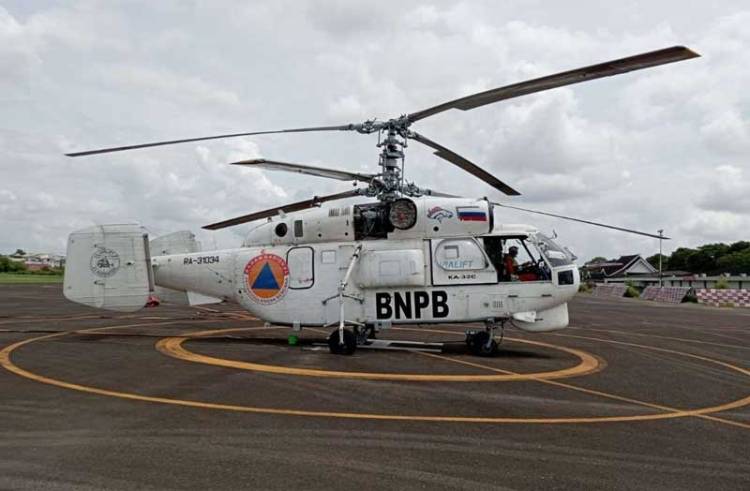 Atasi Karhutla, Riau Terima Bantuan Heli Super Puma BNPB