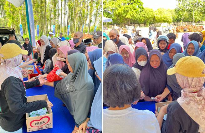 PT IKPP Perawang Gelar Bazar Minyak Goreng Murah, Ribuan Warga Antusias