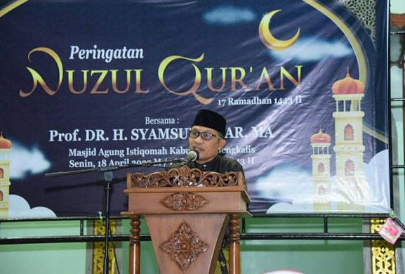 Wakil Bupati Bengkalis: Nuzulul Qur&rsquo;an Moment Kebangkitan Umat
