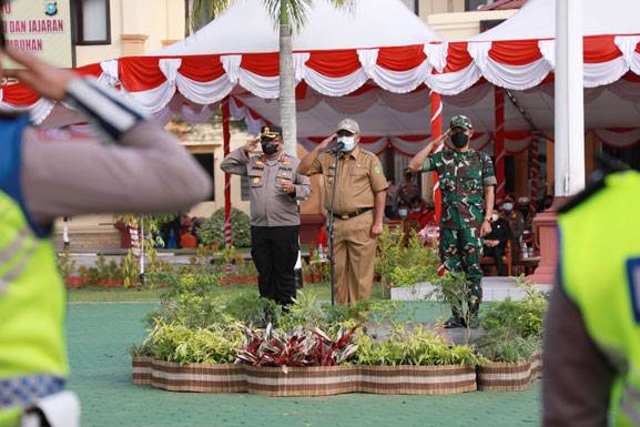 Wujudkan Kabupaten Siak Bebas Asap, Polres Siak Gelar Apel Siaga Darurat Bencana Karhutla