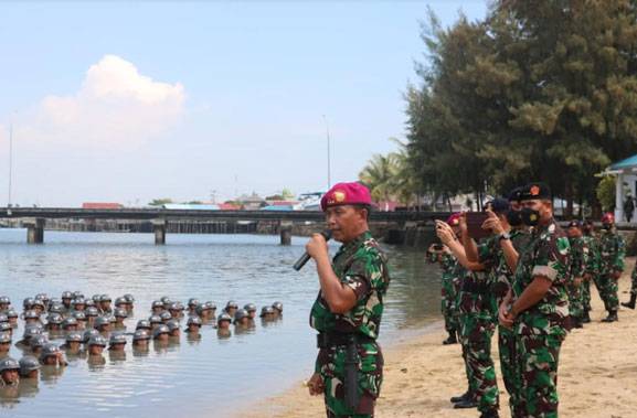Pangkogabwilhan I Hadiri Upacara Pembukaan Pendidikan Pertama dan Tamtama TNI AL Angkatan XLII di Tanjung Uban