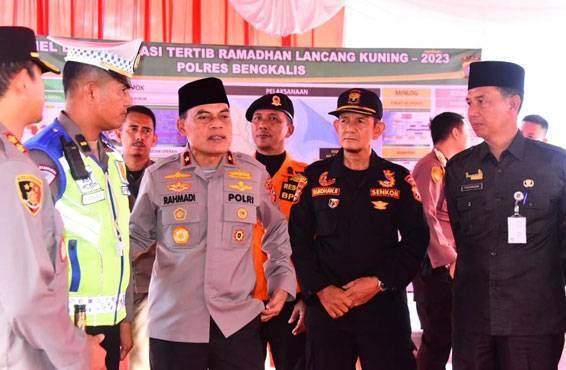 Bupati Bengkalis Dampingi Wakapolda Riau Operasi Lancang Kuning 2023