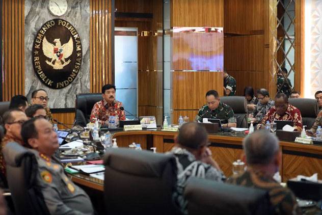 Panglima TNI Hadiri Rapat Koordinasi di Kemenkopolhukam, Bahas Situasi di Papua dan Permasalahan Tanah di Sumsel