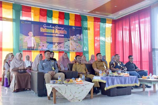 Kantor Pertanahan Kabupaten Bengkalis Ikuti Gerakan Sinergi Reforma Agraria Nasional Secara Virtual