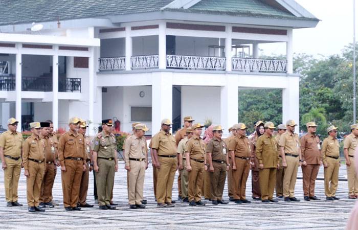 Pimpin Apel Perdana Usai Libur Idul Fitri 1445 H, Ini Pesan Bupati Alfedri