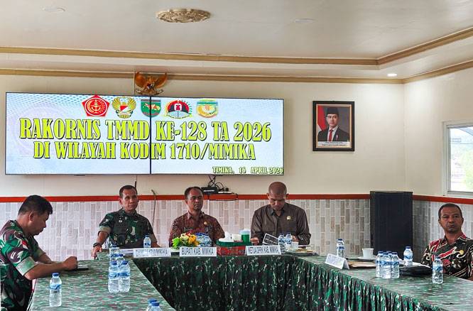 Melalui Rakornis TMMD Ke-128, Dandim Mimika Perkokoh Kolaborasi untuk Pemerataan Pembangunan